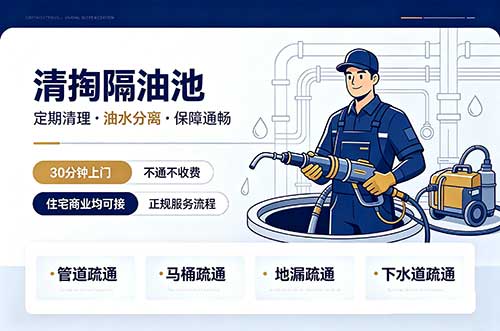 黄冈清掏隔油池